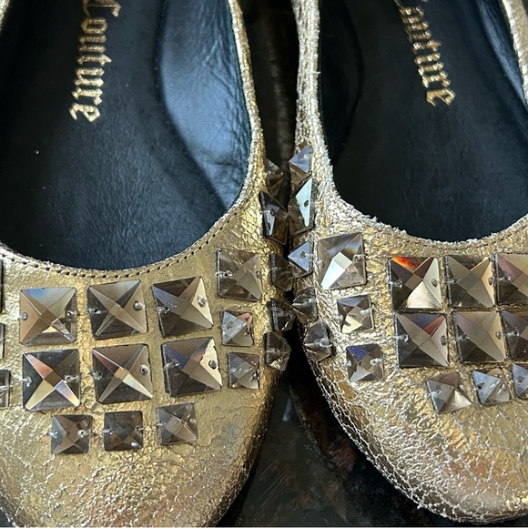 Juicy Couture Gold Embellished Flats - Picture 2 of 4